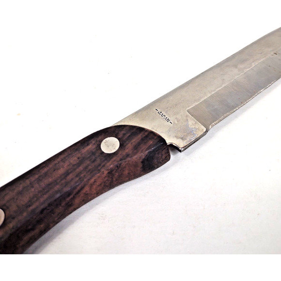 Vintage RS 13” Chef’s Knife Stainless Steel Japan Exposed Wood Handle Full Tang - Picture 5 of 8